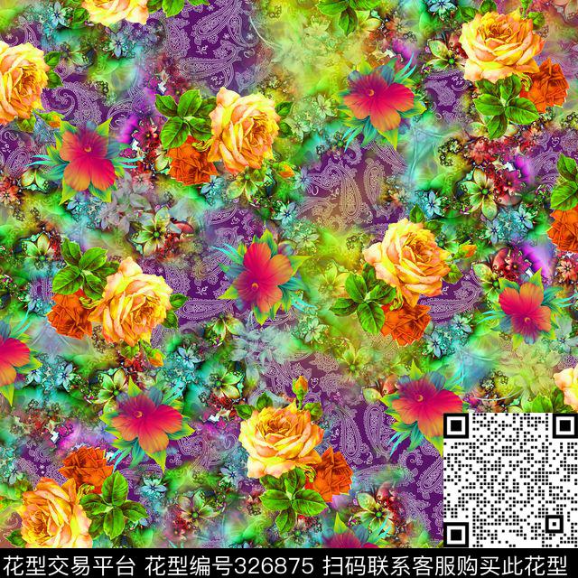 面料女装欧美数码印花华亿平台下载（图片编号: 326875） - 瓦栏（Walan）