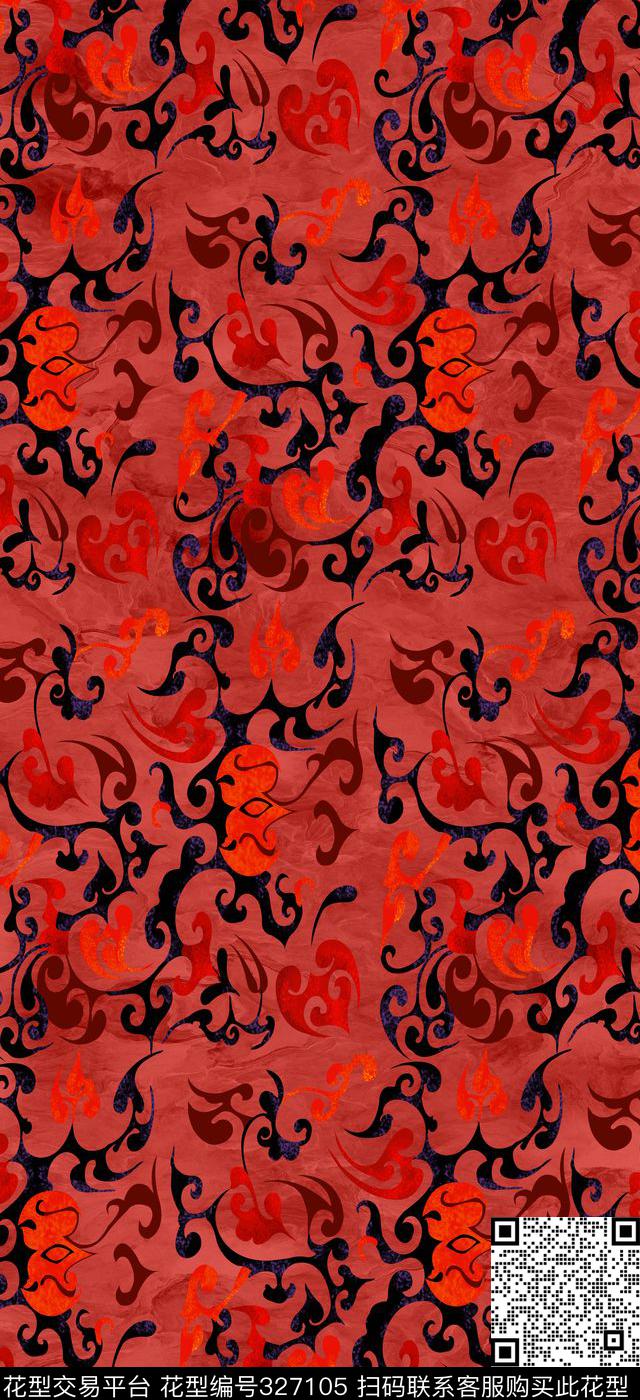 壁纸窗帘传统印花华亿平台下载（图片编号: 327105） - 瓦栏（Walan）