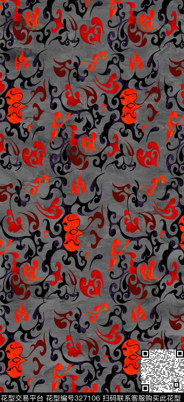 中国风汉风古典图腾传统印花华亿平台下载（图片编号: 327106） - 瓦栏（Walan）