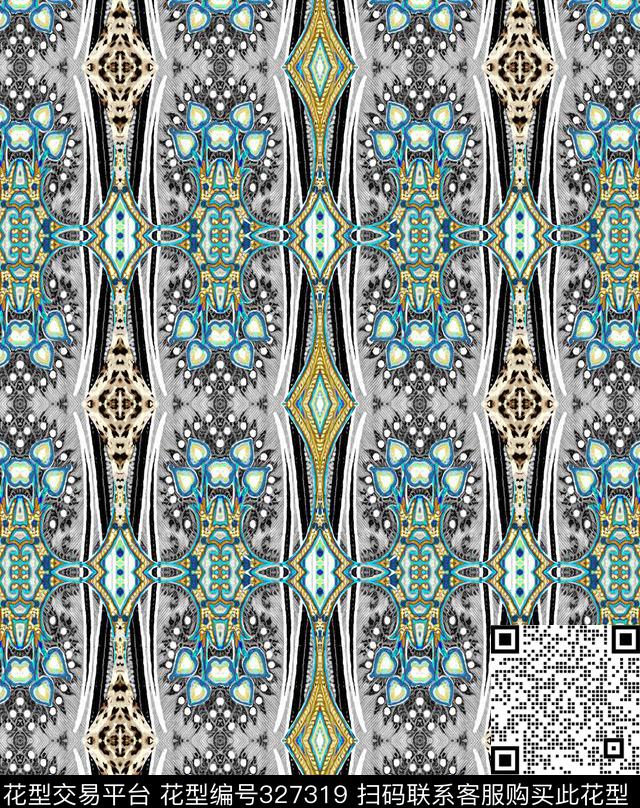 传统印花欧洲古典纹样佩斯利数码印花华亿平台下载（图片编号: 327319） - 瓦栏（Walan）