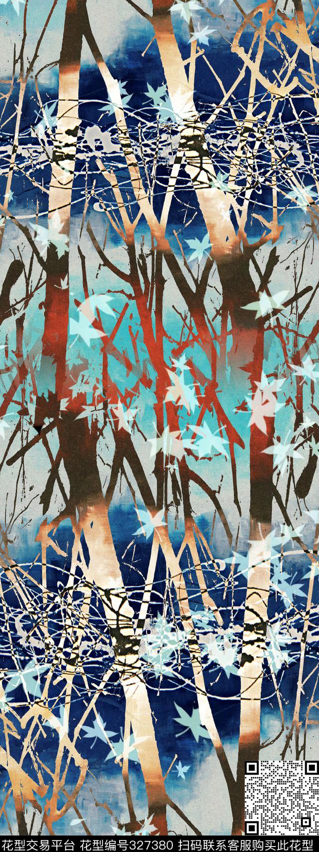 T-异域风情/ExoticN-森林枝叶/Leaves数码印花华亿平台下载（图片编号: 327380） - 瓦栏（Walan）