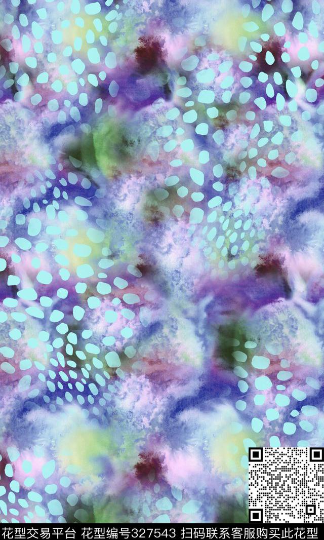 动物纹抽象数码印花华亿平台下载（图片编号: 327543） - 瓦栏（Walan）