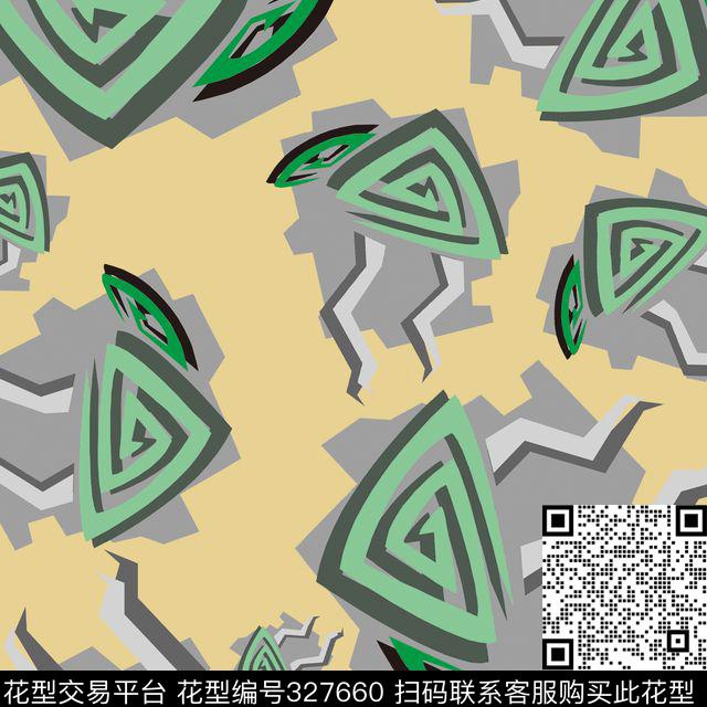 抽象立体传统印花华亿平台下载（图片编号: 327660） - 瓦栏（Walan）