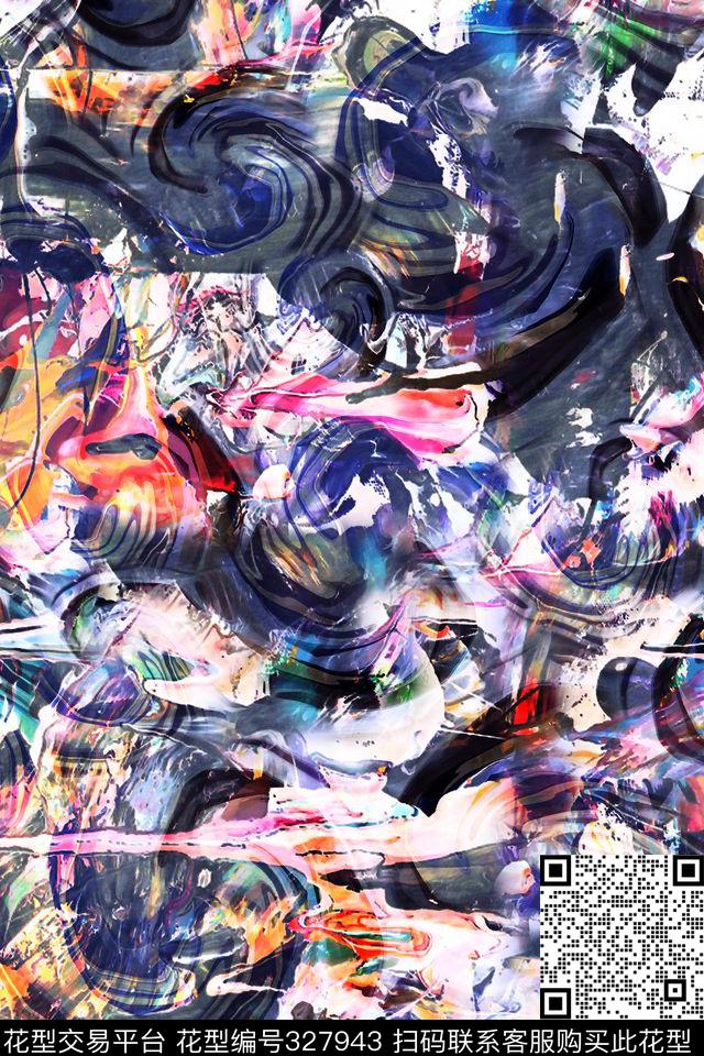 花卉数码印花华亿平台下载（图片编号: 327943） - 瓦栏（Walan）