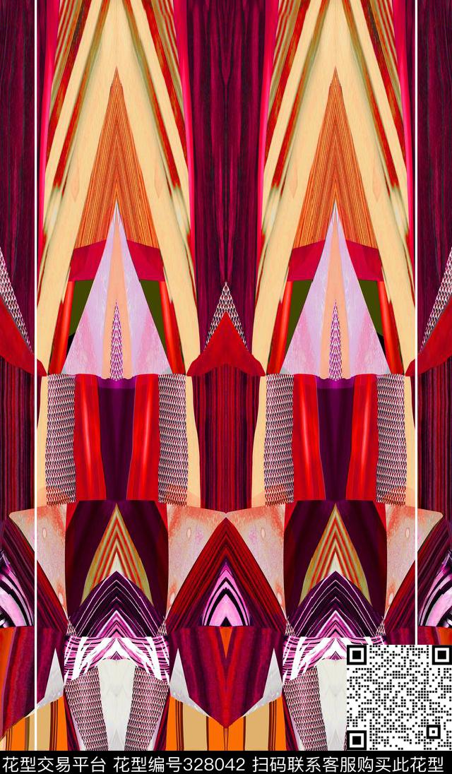 几何数码印花华亿平台下载（图片编号: 328042） - 瓦栏（Walan）