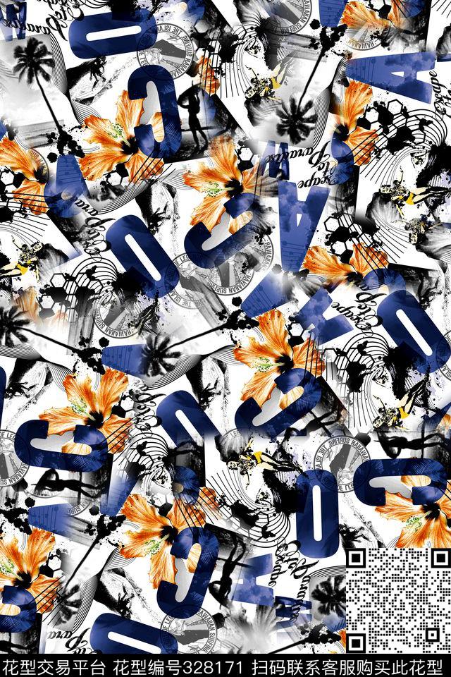 抽象数码印花华亿平台下载（图片编号: 328171） - 瓦栏（Walan）