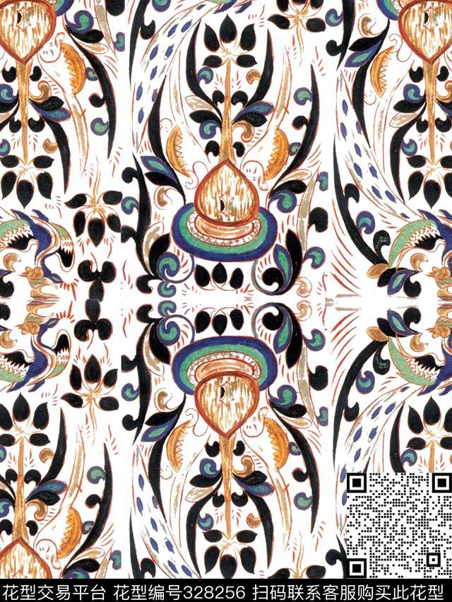 传统印花华亿平台下载（图片编号: 328256） - 瓦栏（Walan）