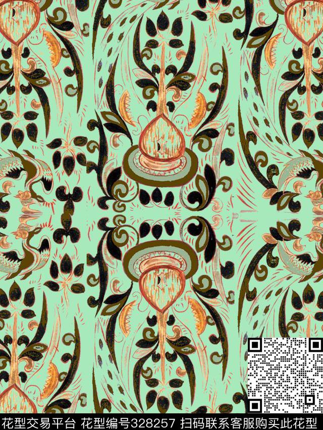 传统印花华亿平台下载（图片编号: 328257） - 瓦栏（Walan）