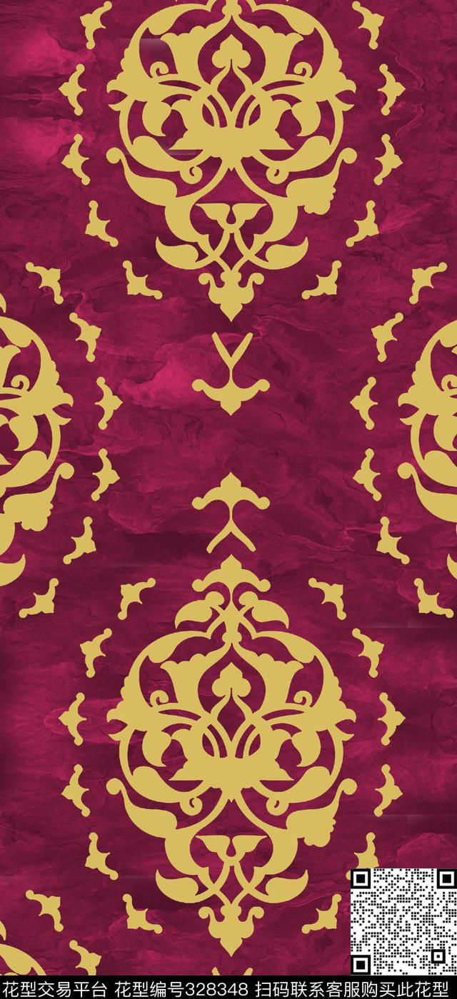 维多利亚时期欧式宫廷风古典纹饰传统印花华亿平台下载（图片编号: 328348） - 瓦栏（Walan）