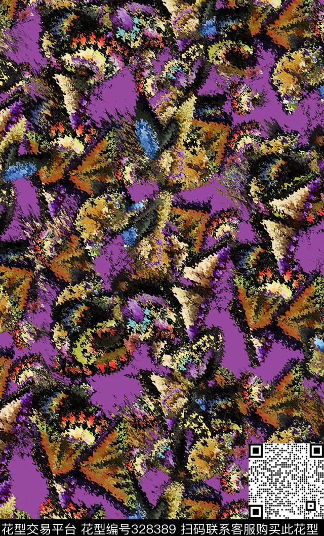 蝴蝶复古潮流数码印花华亿平台下载（图片编号: 328389） - 瓦栏（Walan）