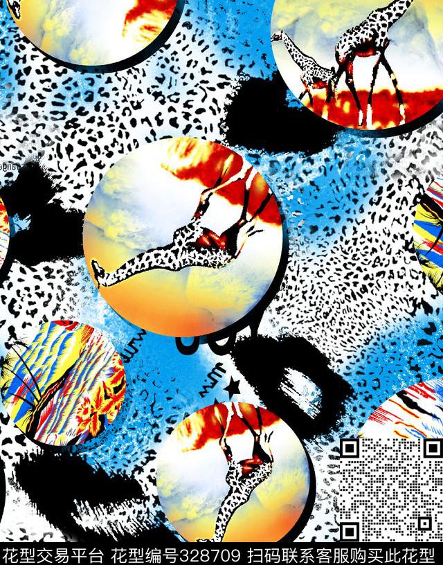 动物纹传统印花华亿平台下载（图片编号: 328709） - 瓦栏（Walan）