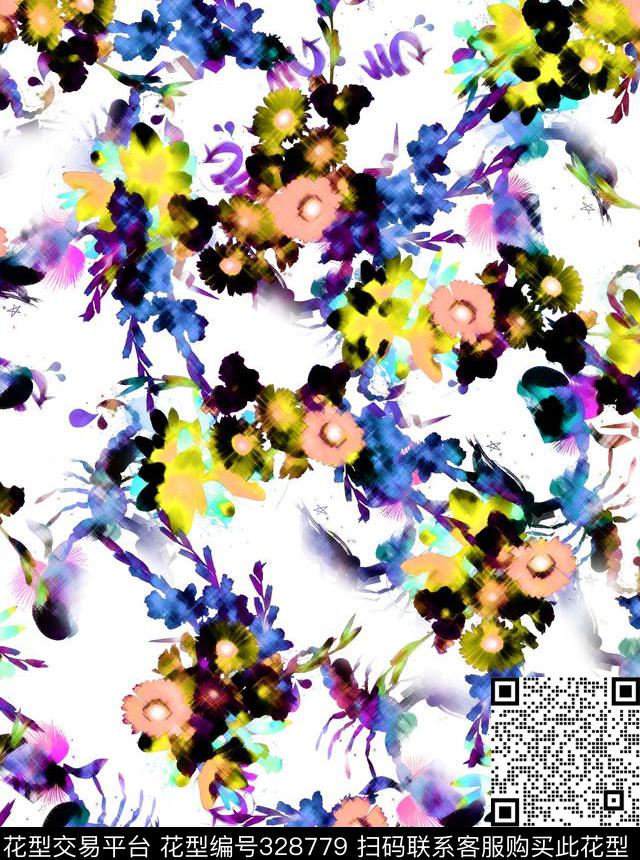 欧美女装面料数码印花华亿平台下载（图片编号: 328779） - 瓦栏（Walan）