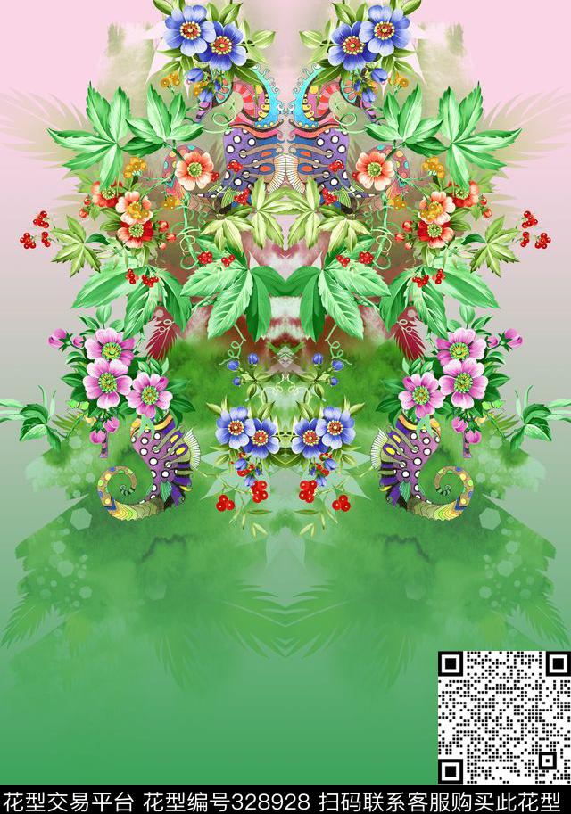 定位花卉数码印花华亿平台下载（图片编号: 328928） - 瓦栏（Walan）