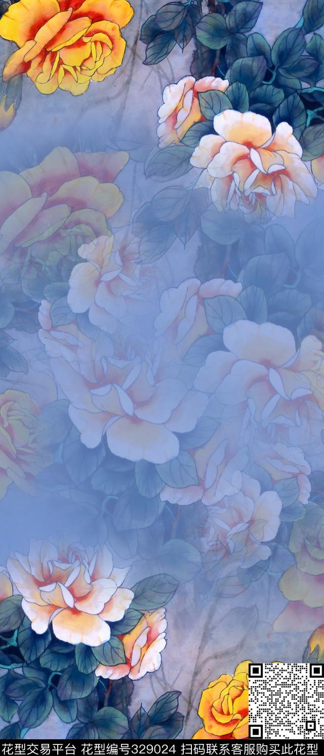 长巾数码印花华亿平台下载（图片编号: 329024） - 瓦栏（Walan）