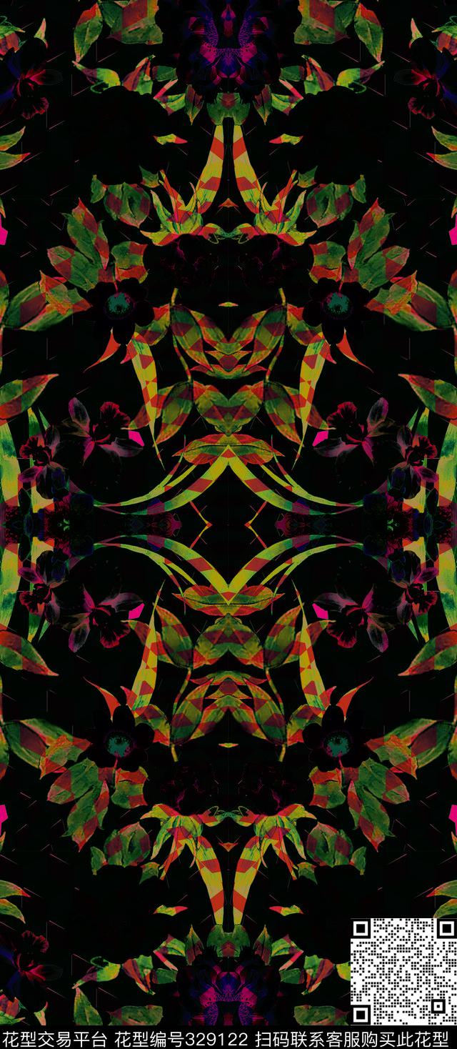 欧美创意、肌理、几何类数码印花华亿平台下载（图片编号: 329122） - 瓦栏（Walan）