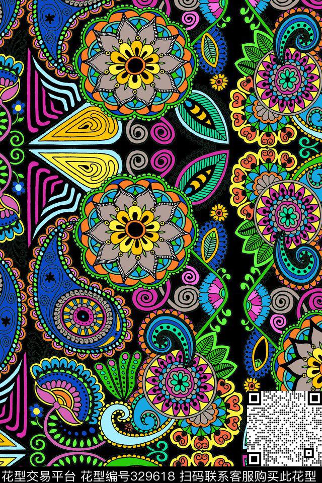 佩斯利火腿纹腰果纹传统印花华亿平台下载（图片编号: 329618） - 瓦栏（Walan）