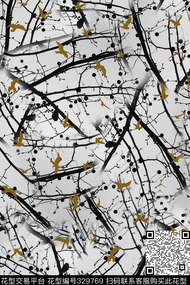 休闲抽象怀旧数码印花华亿平台下载（图片编号: 329769） - 瓦栏（Walan）