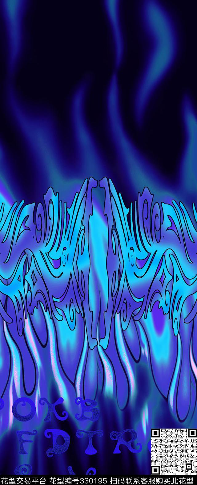 水波纹写意抽象数码印花华亿平台下载（图片编号: 330195） - 瓦栏（Walan）