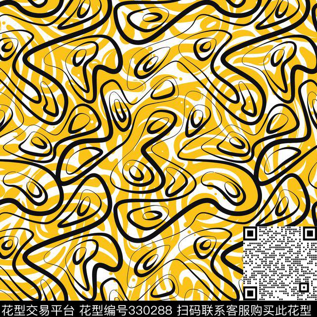 欧式线条抽像传统印花华亿平台下载（图片编号: 330288） - 瓦栏（Walan）