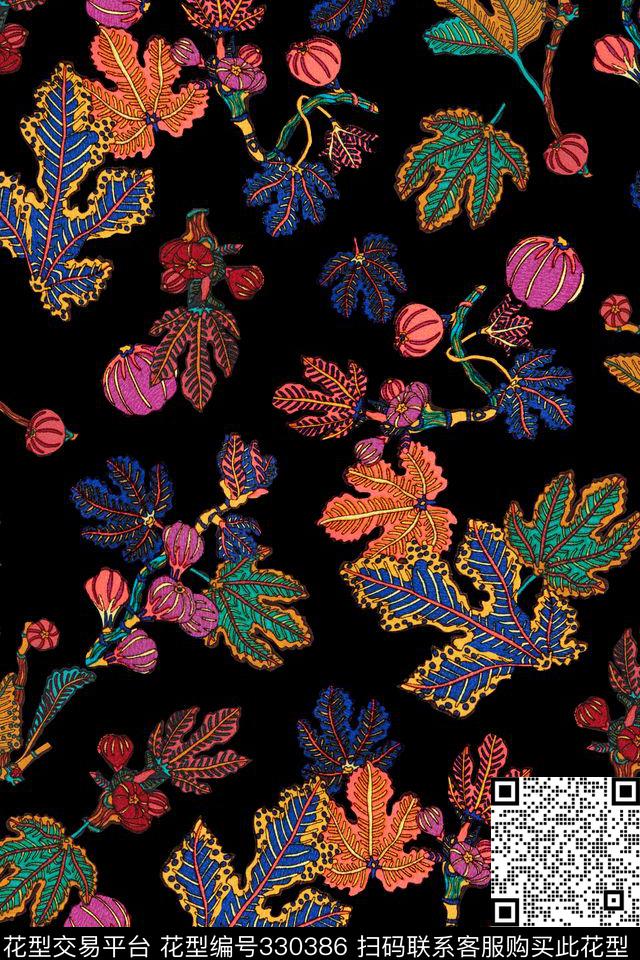 花卉数码印花华亿平台下载（图片编号: 330386） - 瓦栏（Walan）
