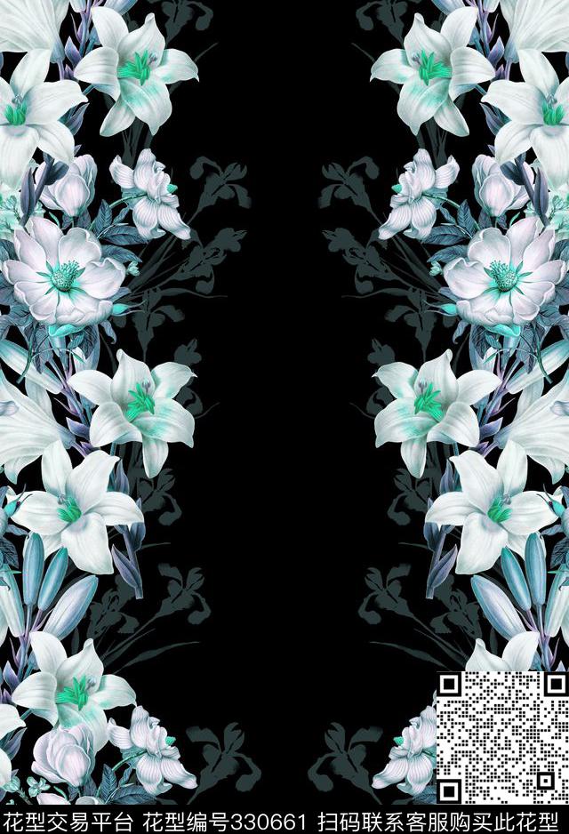 花卉休闲怀旧数码印花华亿平台下载（图片编号: 330661） - 瓦栏（Walan）