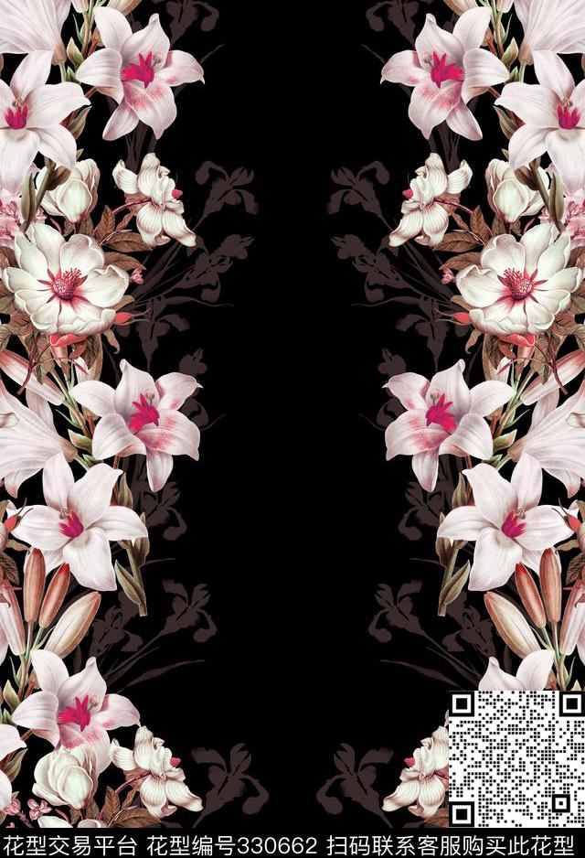 花卉休闲怀旧数码印花华亿平台下载（图片编号: 330662） - 瓦栏（Walan）