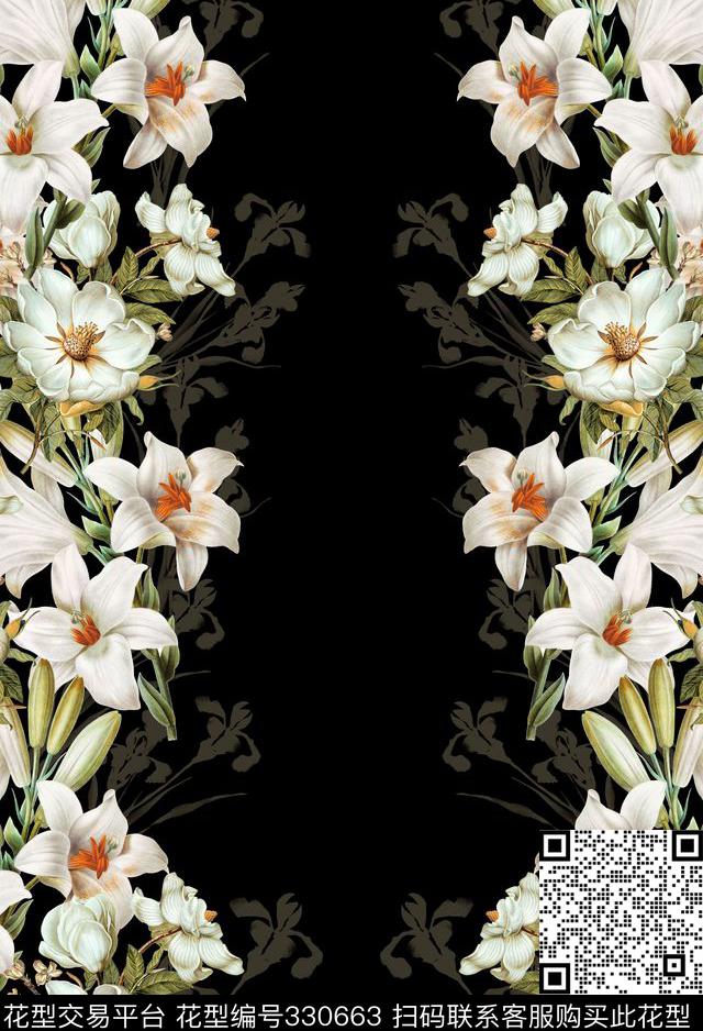 花卉休闲怀旧数码印花华亿平台下载（图片编号: 330663） - 瓦栏（Walan）