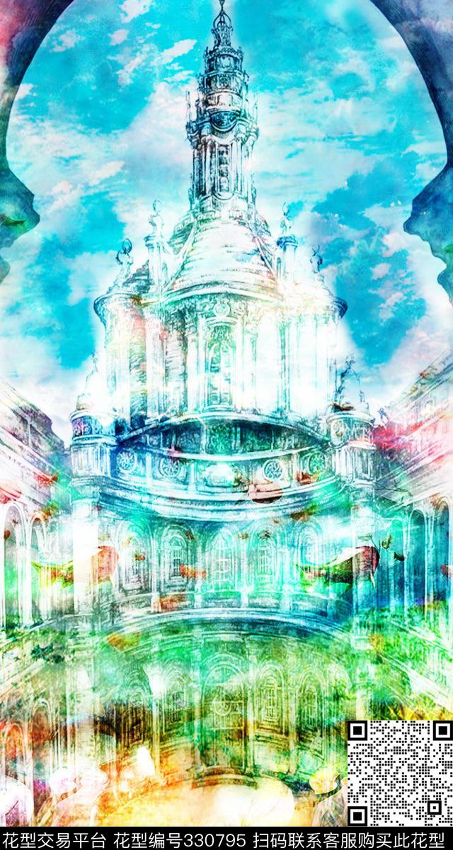 抽象艺术数码印花华亿平台下载（图片编号: 330795） - 瓦栏（Walan）