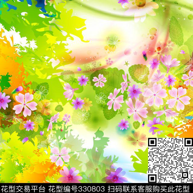 现代小碎花花卉数码印花华亿平台下载（图片编号: 330803） - 瓦栏（Walan）