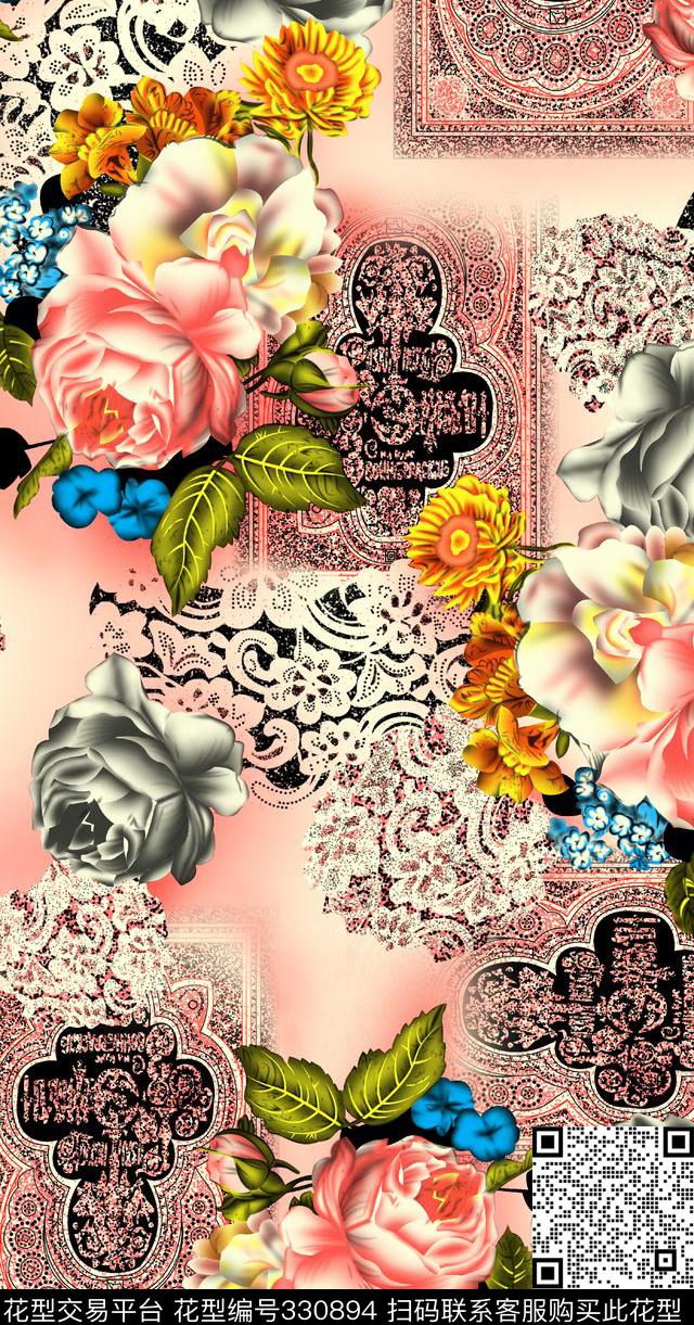 分色传统印花传统印花华亿平台下载（图片编号: 330894） - 瓦栏（Walan）