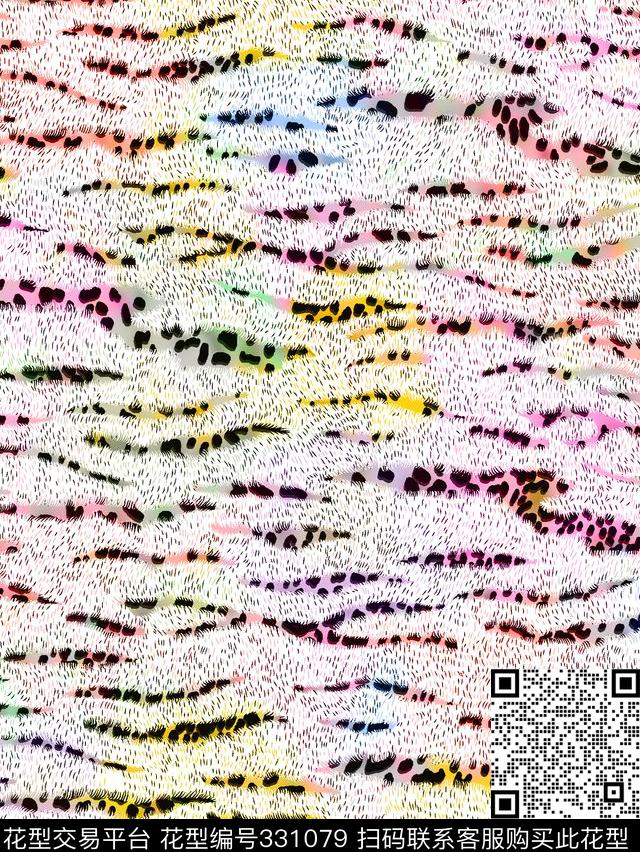 豹纹动物纹女装数码印花华亿平台下载（图片编号: 331079） - 瓦栏（Walan）