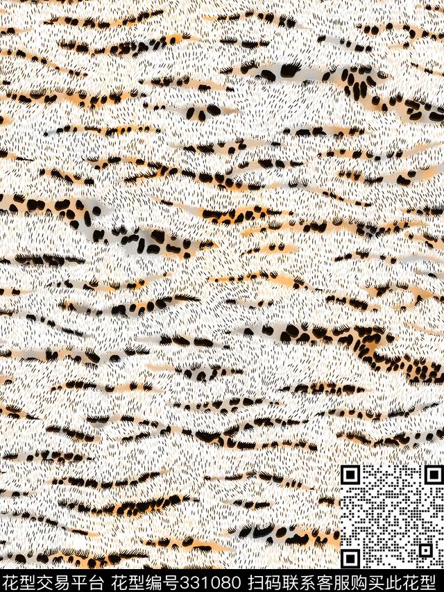 豹纹动物纹女装数码印花华亿平台下载（图片编号: 331080） - 瓦栏（Walan）
