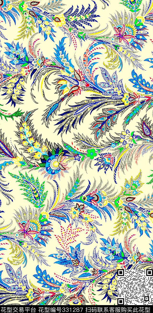 分色传统印花传统印花华亿平台下载（图片编号: 331287） - 瓦栏（Walan）