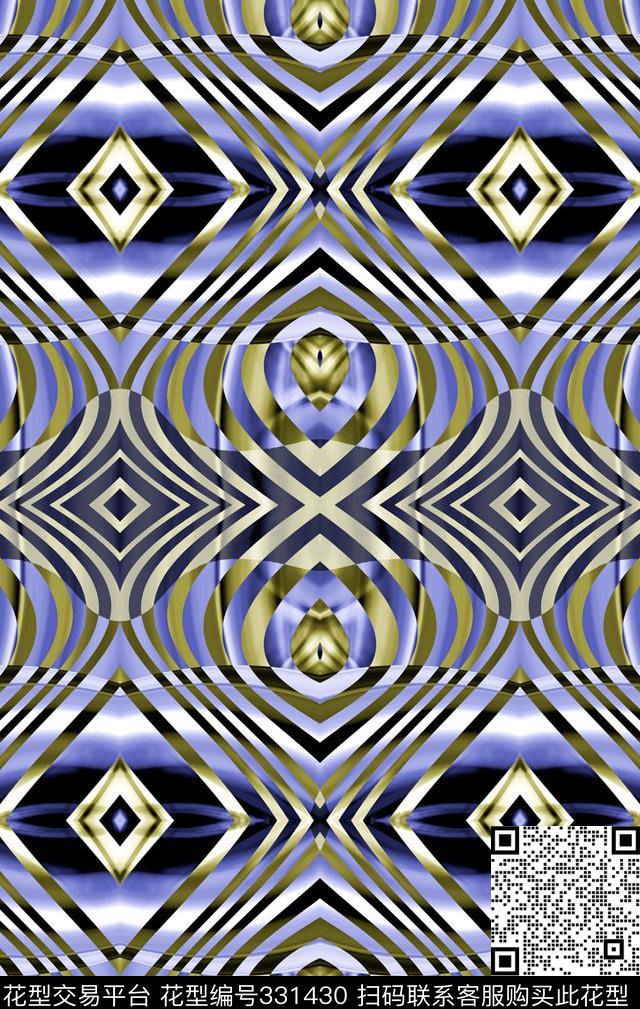 几何数码印花华亿平台下载（图片编号: 331430） - 瓦栏（Walan）