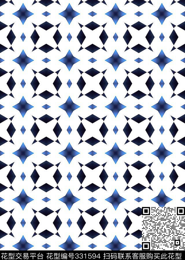 复古几何传统印花华亿平台下载（图片编号: 331594） - 瓦栏（Walan）