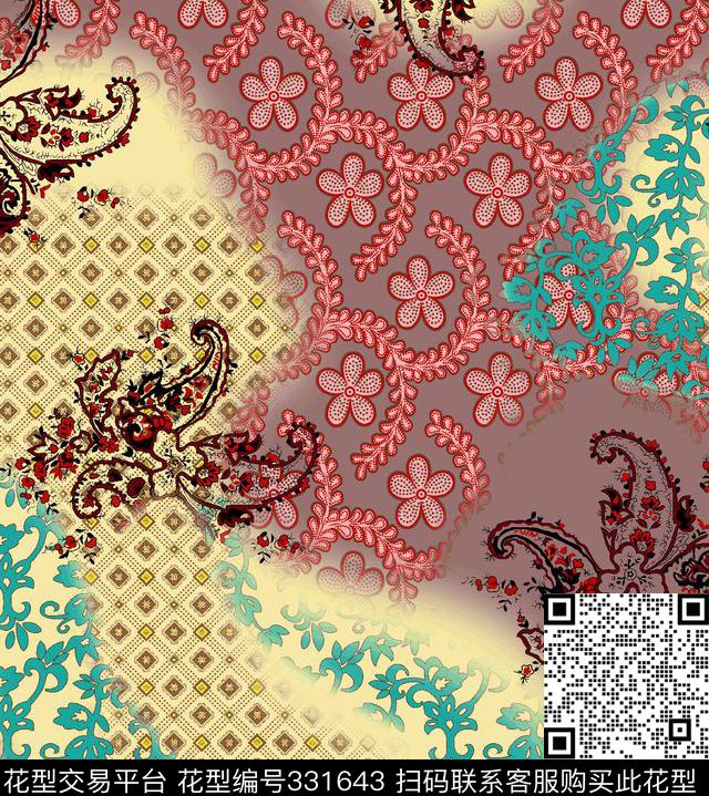 传统印花华亿平台下载（图片编号: 331643） - 瓦栏（Walan）