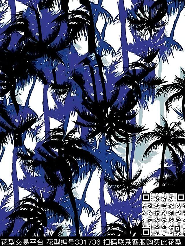 M-热带风/Tropical男装满版花传统印花华亿平台下载（图片编号: 331736） - 瓦栏（Walan）