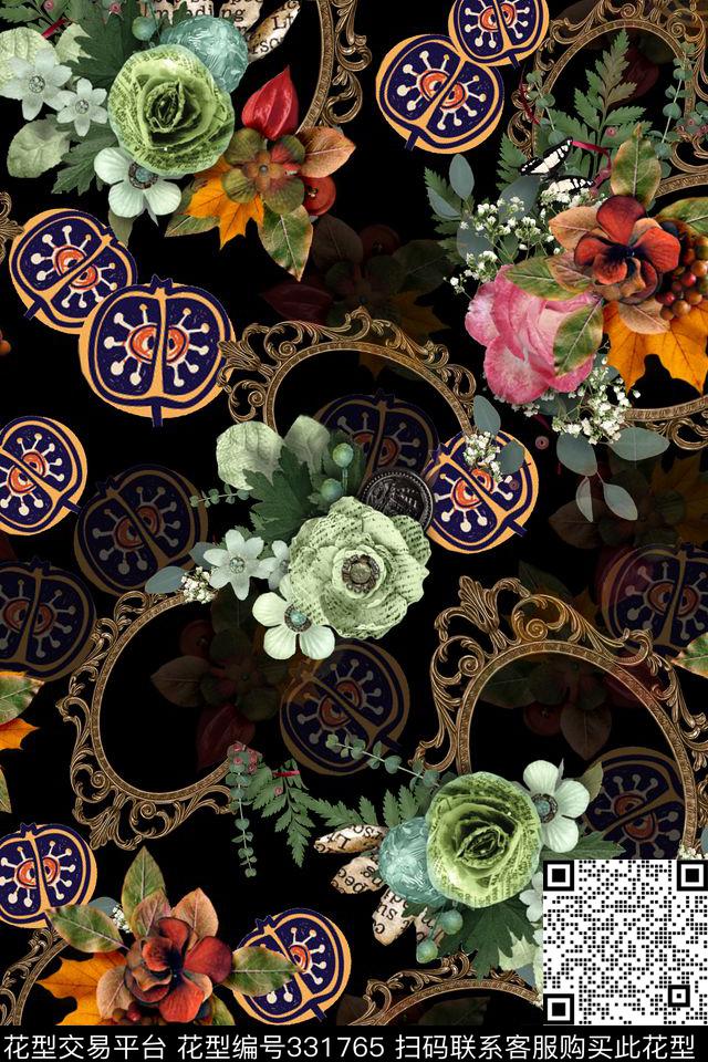 花卉数码印花华亿平台下载（图片编号: 331765） - 瓦栏（Walan）