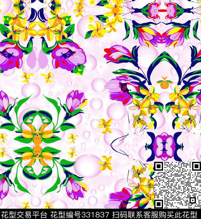 花卉-欧式花纹传统印花华亿平台下载（图片编号: 331837） - 瓦栏（Walan）