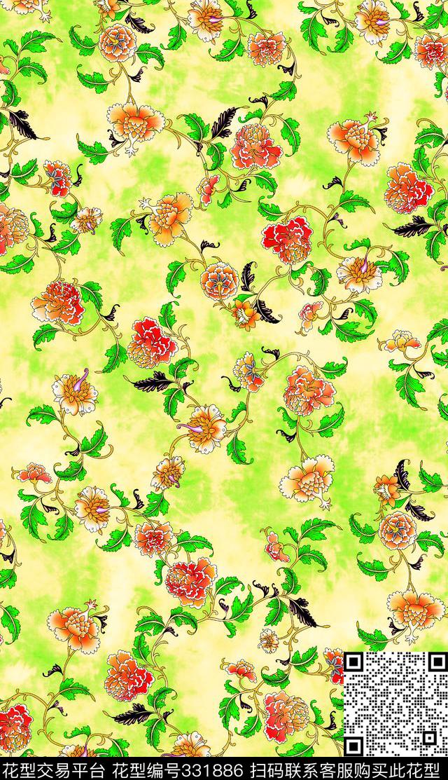 分色传统印花传统印花华亿平台下载（图片编号: 331886） - 瓦栏（Walan）