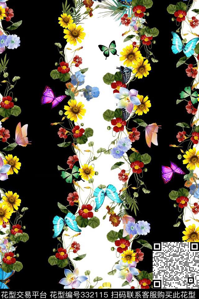 花卉动物纹数码印花华亿平台下载（图片编号: 332115） - 瓦栏（Walan）