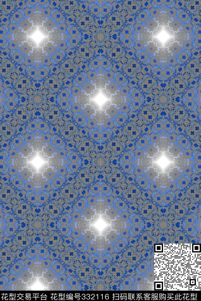 面料欧美不规则几何数码印花华亿平台下载（图片编号: 332116） - 瓦栏（Walan）