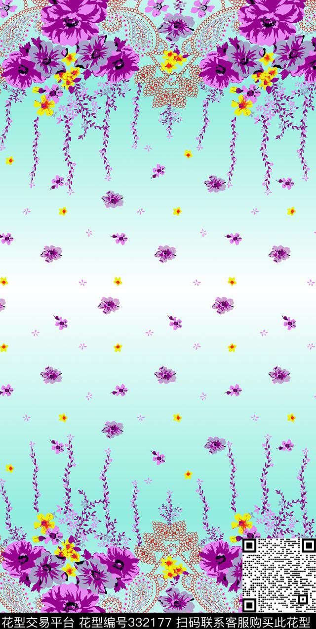 花卉-欧式花纹传统印花华亿平台下载（图片编号: 332177） - 瓦栏（Walan）