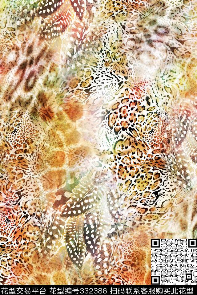 动物纹数码印花华亿平台下载（图片编号: 332386） - 瓦栏（Walan）