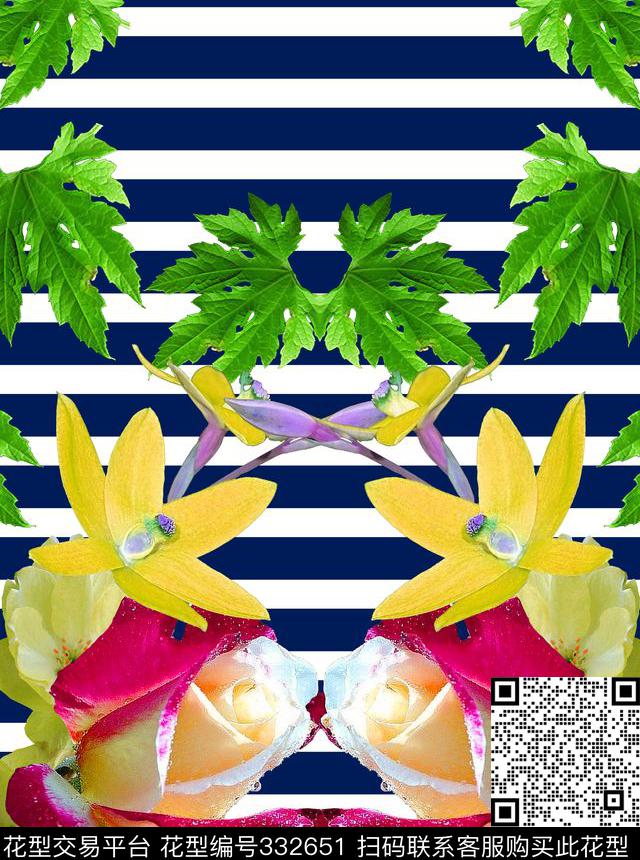花卉欧美女装数码印花华亿平台下载（图片编号: 332651） - 瓦栏（Walan）