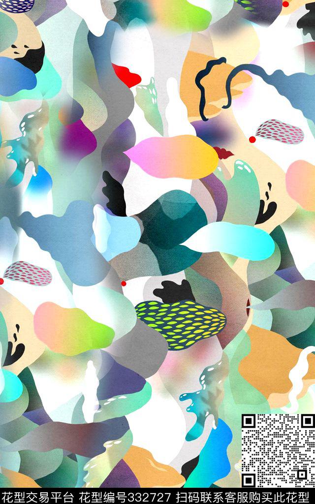 ♥红桃A〖艺术涂鸦〗数码印花华亿平台下载（图片编号: 332727） - 瓦栏（Walan）