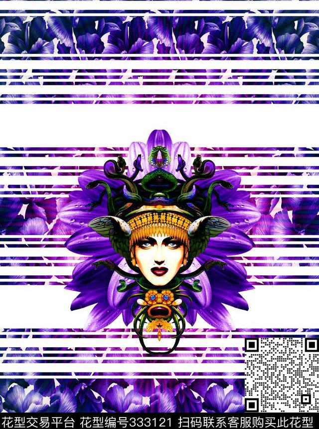 女装欧美不规则几何数码印花华亿平台下载（图片编号: 333121） - 瓦栏（Walan）