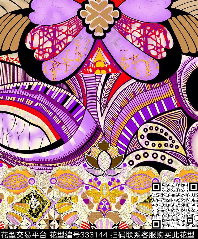 传统印花华亿平台下载（图片编号: 333144） - 瓦栏（Walan）