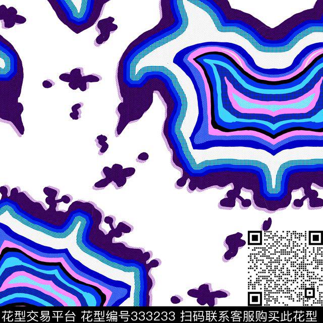 抽象线条数码数码印花华亿平台下载（图片编号: 333233） - 瓦栏（Walan）