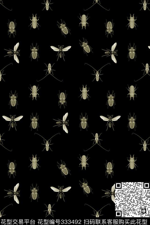 休闲写实动物数码印花华亿平台下载（图片编号: 333492） - 瓦栏（Walan）